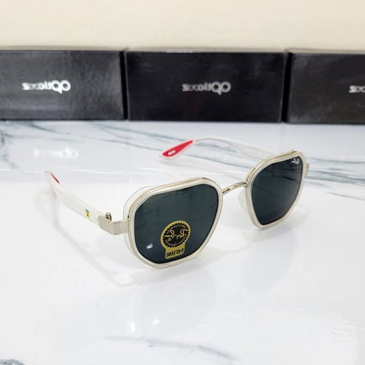 130_Premium Brand Sunglasses (White Black)