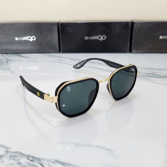 130_Premium Brand Sunglasses (Golden Black)